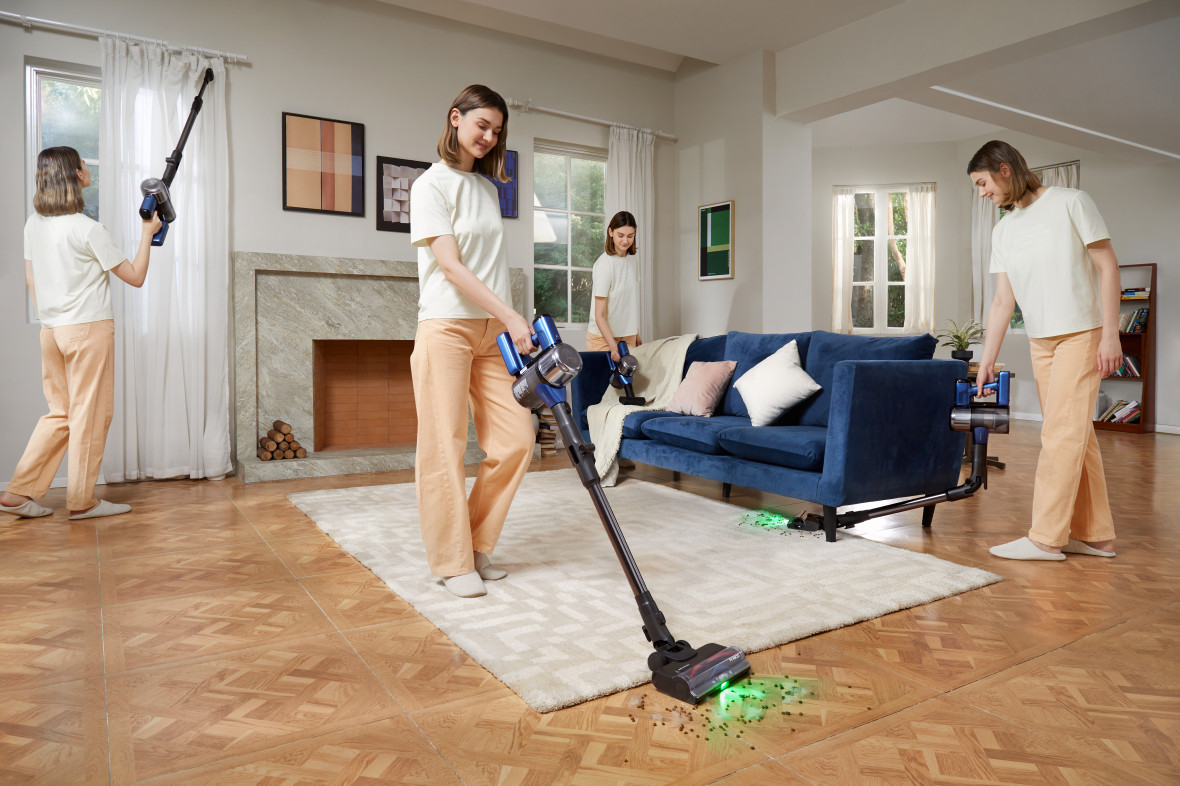 Пыль исчезает мгновенно благодаря LED-подсвечиванию